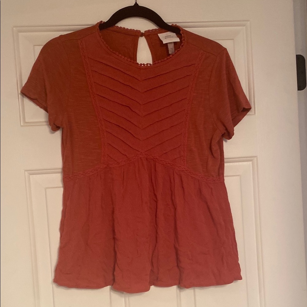 Knox Rose Terracotta Short Sleeve Blouse